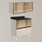 Armario Aereo E Balcao 1p 2g Vidro Mdf Kali Nicioli