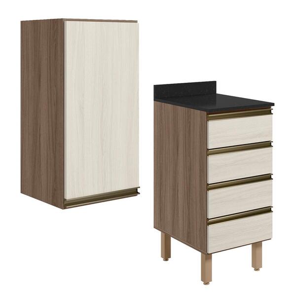 Armario Aereo E Balcao 1p 4g 40cm Mdf Kali Nicioli