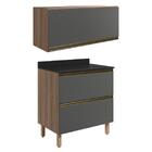 Armario Aereo E Balcao 2 Gavetas Mdf Kali Nicioli