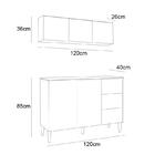 Armário Aéreo E Balcão 2 Portas Chocolate - Fdecor