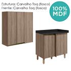 Armario Aereo E Balcao Canto Reto Mdf Kali Nicioli