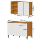 Armario Aereo E Balcao Com Tampo 120 Cm Armoveis