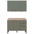 Armario Aereo E Balcao Com Tampo 120cm Fi0010 Demobile