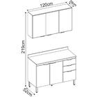 Armario Aereo E Balcao Com Tampo 120cm Fi0010 Demobile