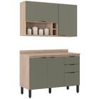 Armario Aereo E Balcao Com Tampo 120cm Fi0012 Demobile