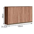 Armario Aereo E Balcao Com Tampo 120cm Mdf Kali Premium Nicio