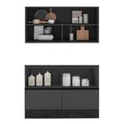 Armario Aereo E Balcao Com Tampo Kit3 Pln