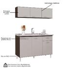 Armário Aéreo E Balcão De Cozinha Com Pia Inox 120cm Classic