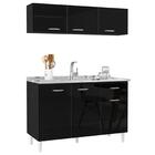 Armário Aéreo E Balcão De Cozinha Com Pia Inox 120cm Classic