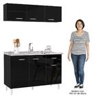 Armário Aéreo E Balcão De Cozinha Com Pia Inox 120cm Classic