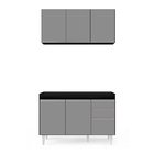 Armário Aéreo E Balcão De Cozinha Lavanderia 120cm Dora Sem T