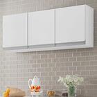 Armário Aéreo E Balcão Gabinete Com Tampo 120cm Andréia Branc