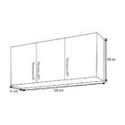 Armário Aéreo E Balcão Gabinete Elisa Com Pia Inox 120cm Bran