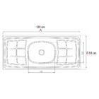 Armário Aéreo E Balcão Gabinete Isabel Com Pia Inox 120cm