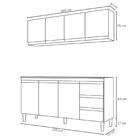 Armário Aéreo E Balcão Gabinete Sem Tampo 160cm Andréia Branc