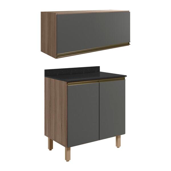 Armario Aereo E Balcao Mdf 70cm Kali Nicioli