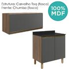 Armario Aereo E Balcao Mdf 70cm Kali Nicioli