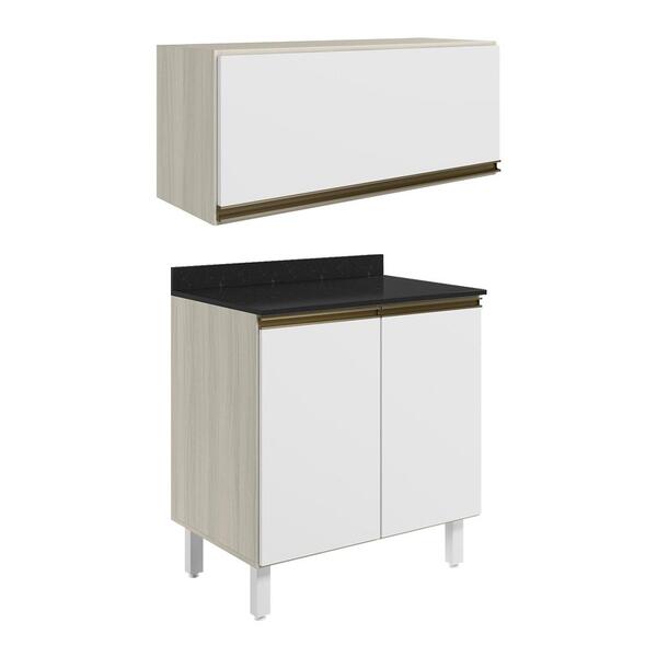 Armario Aereo E Balcao Mdf 80cm Kali Nicioli