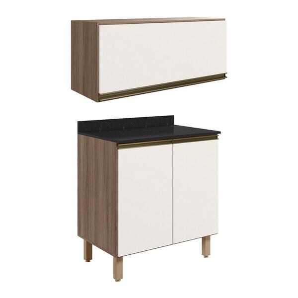 Armario Aereo E Balcao Mdf 80cm Kali Nicioli