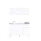 Armário Aéreo E Balcão Para Cuba Branco - Fdecor