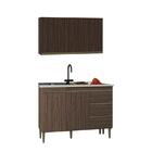 Armário Aéreo E Balcão Para Cuba Chocolate - Fdecor