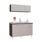 Armário Aéreo E Balcão Para Cuba Chocolate/off White - Fdecor