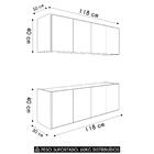 Armário Aéreo E Balcão Para Lavanderia 118cm Monna Freijó Z34