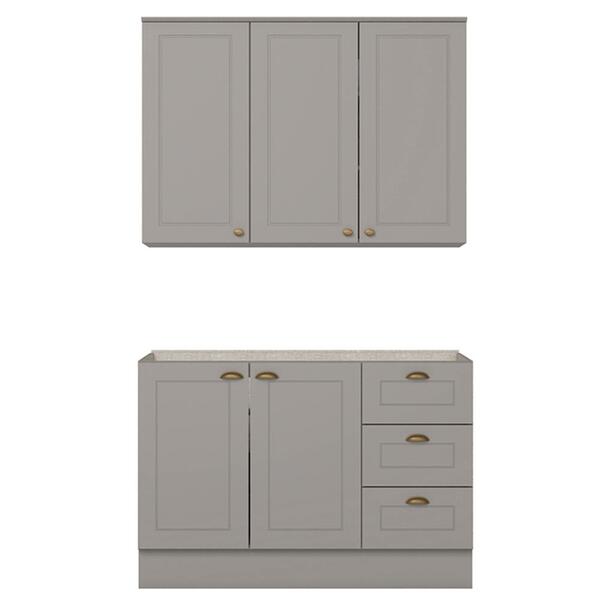 Armario Aereo E Balcao Para Pia 120 Cm Americana Henn