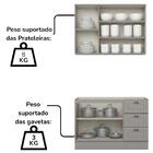 Armario Aereo E Balcao Para Pia 120 Cm Americana Henn