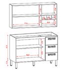 Armario Aereo E Balcao Para Pia 120cm 752x754am Ktp