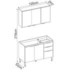 Armario Aereo E Balcao Para Pia 120cm Fi0009 Demobile