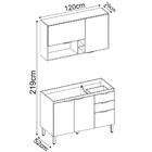 Armario Aereo E Balcao Para Pia 120cm Fi0011 Demobile