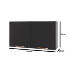 Armário Aéreo Emília Grande 120 Cm Cozinha 2 Portas 2 Pratele