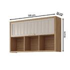 Armario Aereo Estela 120 Cm Com 1 Porta Basculante E Nicho