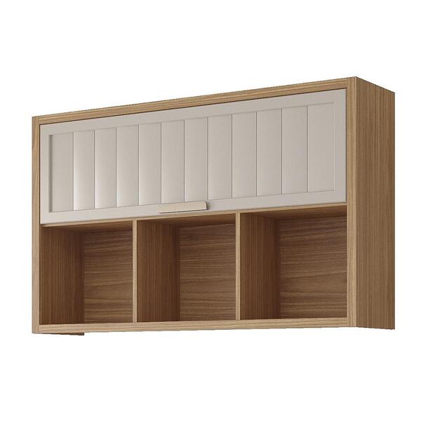 Armario Aereo Estela 120 Cm Com 1 Porta Basculante E Nicho