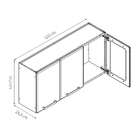 Armário Aéreo Estilo 3 Pt Grafite