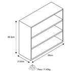 Armário Aéreo Evidence Aço 80cm 2 Portas Com Vidro Branco - B