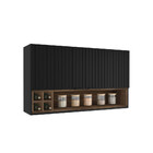 Armário Aéreo Exclusive 120cm 2 Portas Itatiaia Cor Grafite