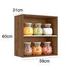 Armário Aéreo Favorita 1 Porta Zanzini Cor Natura Off White