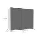 Armário Aéreo Fettuccini 2 Pt Branco E Cinza