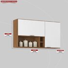 Armário Aéreo Firenze 120cm 2 Portas - Nicho Amendola Touch/b