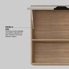 Armário Aéreo Firenze 120cm 2 Portas - Nicho Amêndola Touch/n