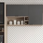 Armário Aéreo Firenze 120cm 2 Portas - Nicho Avena Touch/graf