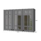 Armário Aéreo Firenze 120cm 3 Portas Com Vidro Reflecta - Ind