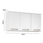 Armário Aéreo Fit 120 Com 3 Portas - Nicioli
