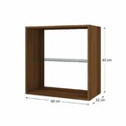 Armário Aéreo Fit 60cm Sem Porta E Com Prateleira De Vidro Ol