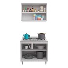 Armário Aéreo Florença E Balcão Para Cooktop Roma 80cm Branco