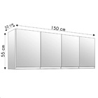 Armario Aéreo Geladeira 150cm Andréia 2 Portas Ajl Móveis Cas