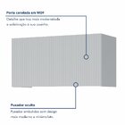 Armário Aéreo Geladeira 1 Porta Basculante 80cm Ripado  100%