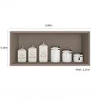 Armário Aéreo Geladeira 1 Porta Basculante Sara Fumê